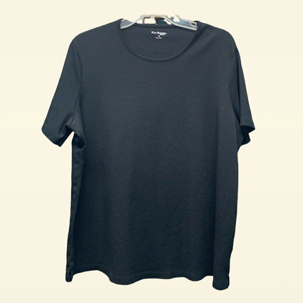 Kim Rogers Short Sleeve Black T-Shirt Size 1X